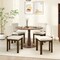 Costway Wooden Dining Chair Set of 2/4 with Rubber Wood Leg Padded Wide Seat & Back for Home